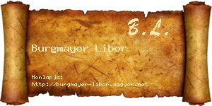 Burgmayer Libor névjegykártya